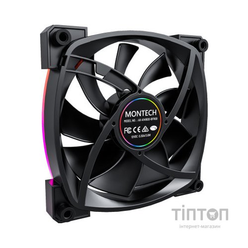 Кулер до корпусу MONTECH AX140 PWM BLACK