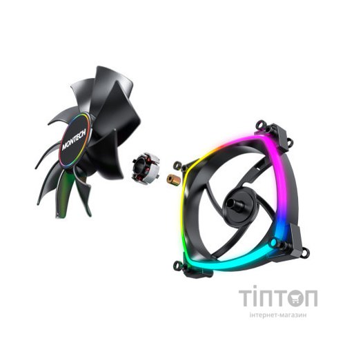Кулер до корпусу MONTECH AX140 PWM BLACK