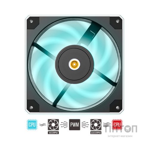 Кулер до корпусу MONTECH METAL 120 PWM