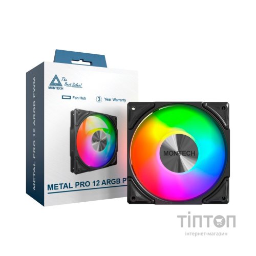 Кулер до корпусу MONTECH METAL PRO 12 ARGB PWM BLK