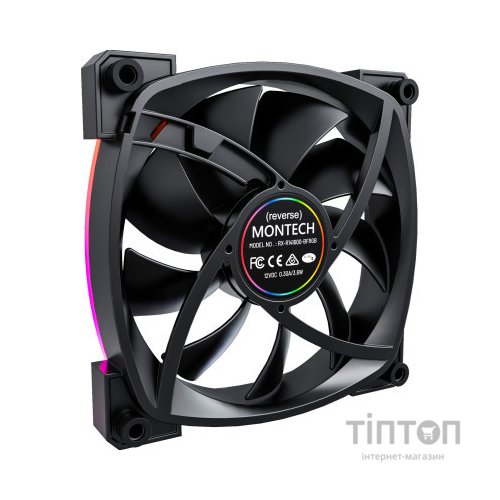 Кулер до корпусу MONTECH RX140 PWM BLACK