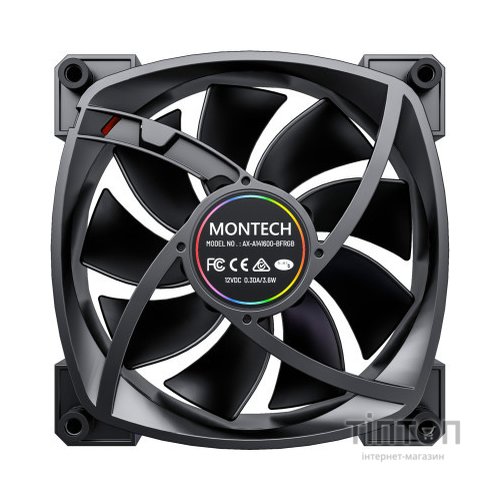 Кулер до корпусу MONTECH RX140 PWM BLACK