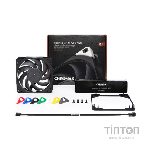 Кулер до корпусу Noctua REDUX (NF-A12x25 PWM CHROMAX. BLACK. SWAP)