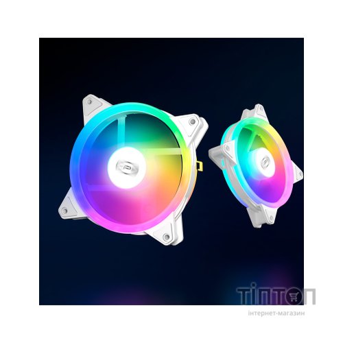 Кулер до корпусу PcCooler F3 T120 ARGB White