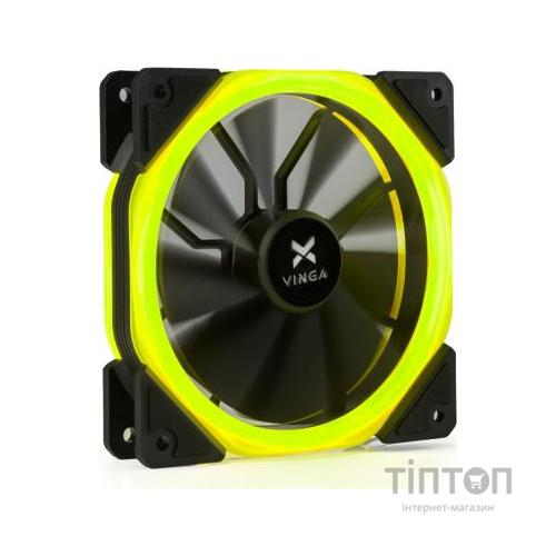 Кулер до корпусу Vinga LED fan-02 yellow