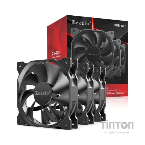 Кулер до корпусу Zezzio ZA-120 3 in 1 Kit