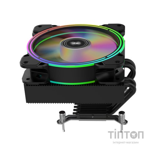 Кулер до процесора 2E GAMING Air Cool AC120T4-ARGB, LGA1700, 1200, 115x, 1366, AM5, AM4, AM3, AM3+, 4pin PWM, 3pin +5V (2E-AC120T4-ARGB)