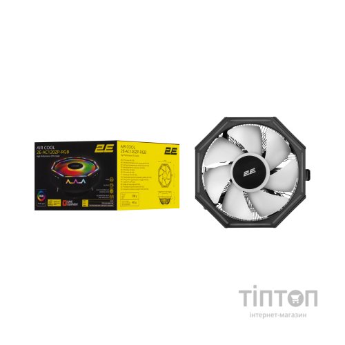 Кулер до процесора 2E Gaming Air Cool AC120ZP RGB, LGA1700, 1200, 115X, 775, AM5, AM4, AM3, AM3+, AM2, AM2+, FM2, FM1 (2E-AC120ZP-RGB)