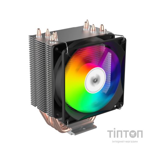 Кулер до процесора 2E GAMING Air Cool AC90D4-ARGB, LGA1700, 1200, 115x, 1366, AM5, AM4, AM3, AM3+, 4pin PWM, 3pin +5VA (2E-AC90D4-ARGB)