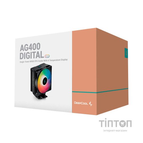 Кулер до процесора Deepcool AG400 DIGITAL BK ARGB