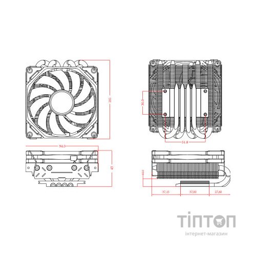 Кулер до процесора ID-Cooling IS-40X V3 White