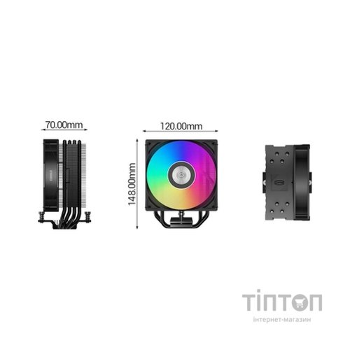 Кулер до процесора PcCooler RT400 ARGB BK