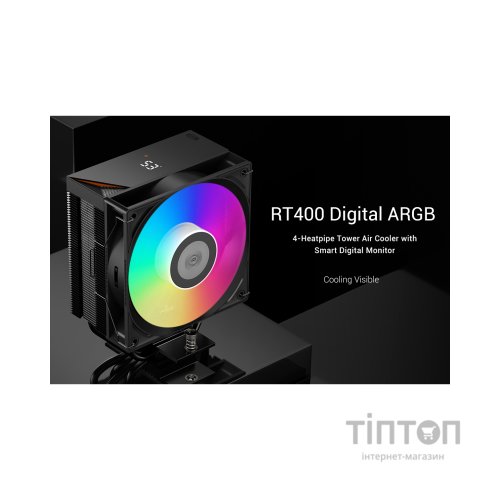 Кулер до процесора PcCooler RT400 Digital ARGB BK