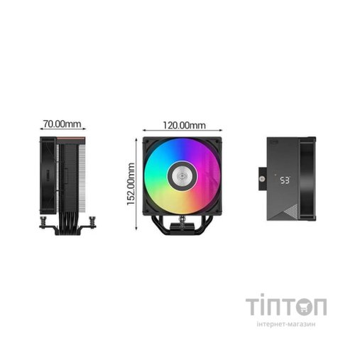 Кулер до процесора PcCooler RT500 Digital ARGB BK