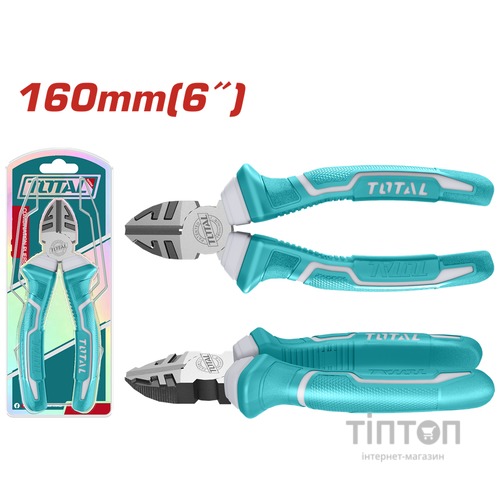 Кусачки діагональні TOTAL THT130606P L = 160мм