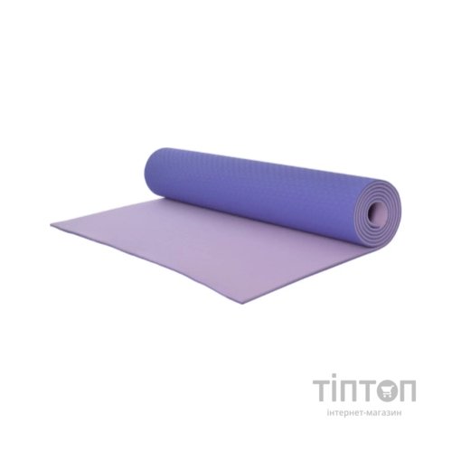 Килимок для фітнесу Ecofit MD9012 двошаровий TPE 183 х 61 х 0,6 см Фіолетовий/Світло-фіолетовий (К00026952)