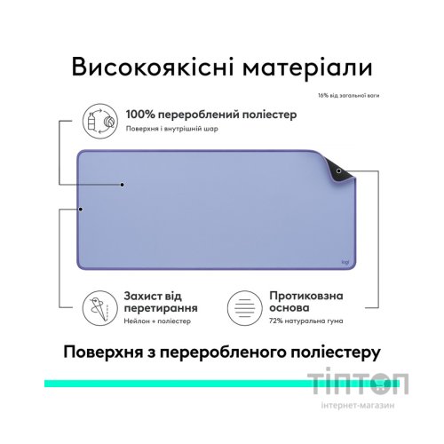 Килимок для мишки Logitech Desk Mat Studio Series Lilac (956-000149)