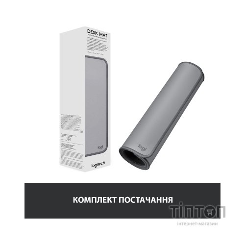 Килимок для мишки Logitech Desk Mat Studio Series Mid Grey (956-000052)