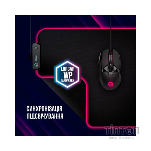 Килимок для мишки Lorgar Steller 919 RGB USB Black (LRG-GMP919)