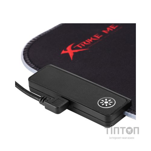 Килимок для мишки Xtrike ME MP-602 RGB lighting Black/Red (MP-602)