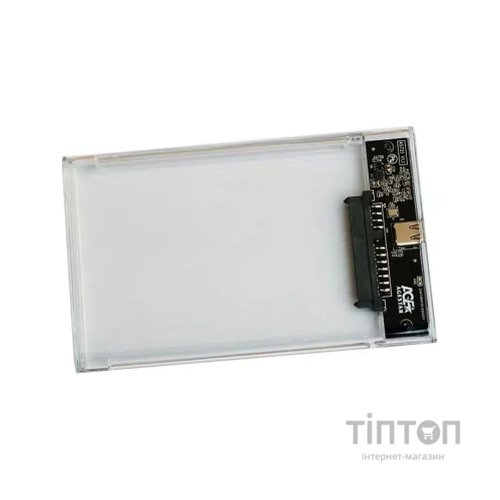 Кишеня зовнішня AgeStar 2.5", USB 3.2, 9.5 mm / 7 mm HDD/SSD, Transparent (3UB2P4C (Transparent))