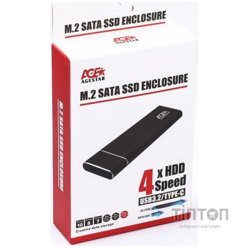 Кишеня зовнішня AgeStar M2 NGFF black (3UBNF5C (Black))