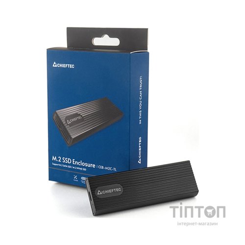 Кишеня зовнішня Chieftec USB 3.2 Gen2 Type-C M.2 PCIe NVMe/SATA SSD (CEB-M2C-TL)