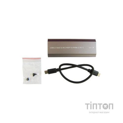 Кишеня зовнішня Dynamode M.2 SSD NVMe/SATA combo USB3.2 GEN2 USB-C (DM-CAD-SSD05)