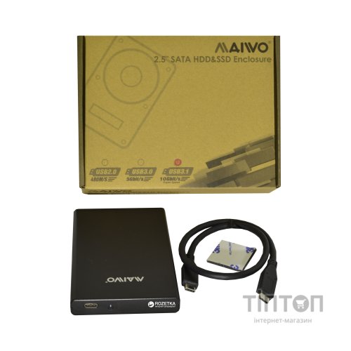 Кишеня зовнішня Maiwo 2.5" SATA HDD/SSD via USB3.1 GEN2 TypeC (K2568G2)