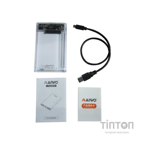Кишеня зовнішня Maiwo 2.5" SATA/SSD HDD - USB3.1 Gen1 Type-C (K2510)