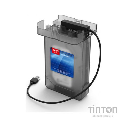 Кишеня зовнішня Maiwo K104A USB 3.0 - SATA III, с блоком питания 12В/2А (K10435)