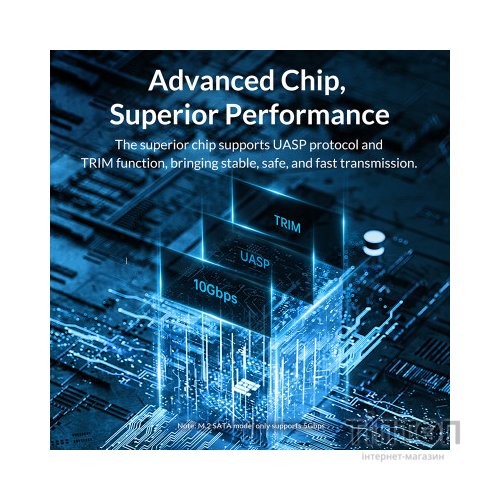 Кишеня зовнішня Orico USB3.2 Gen2 USB-C M.2 NVMe/NGFF(SATA) Dual Protocol SSD (HC380503)