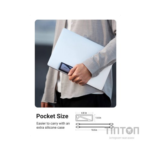 Кишеня зовнішня Ugreen SSD M.2 (NVME) M-KEY UGREEN 3.2 GEN2 CM400 gray (90264)