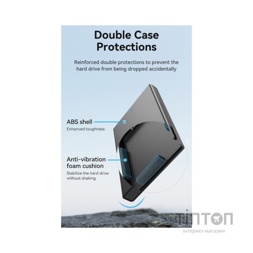 Кишеня зовнішня Vention 2.5" HDD/SSD USB 3.0 Micro-B Black (KPAB0)