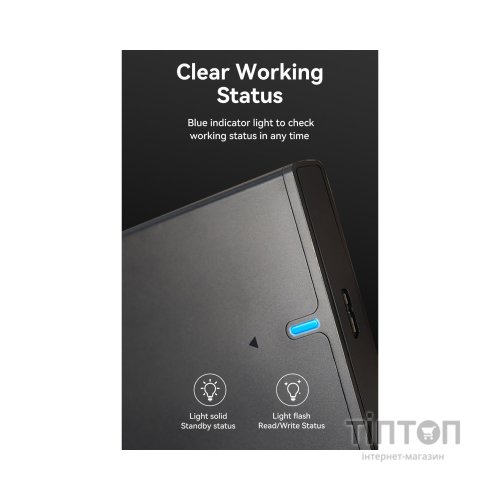 Кишеня зовнішня Vention 2.5" HDD/SSD USB 3.0 Micro-B Black (KPAB0)