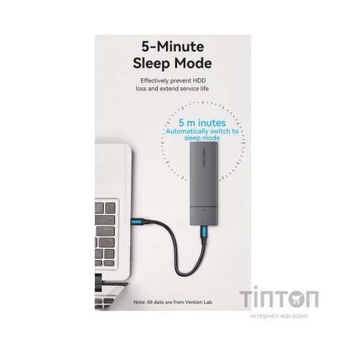 Кишеня зовнішня Vention SSD M.2 (NVME) M-key USB Type-C 3.2 gray (KPGH0)