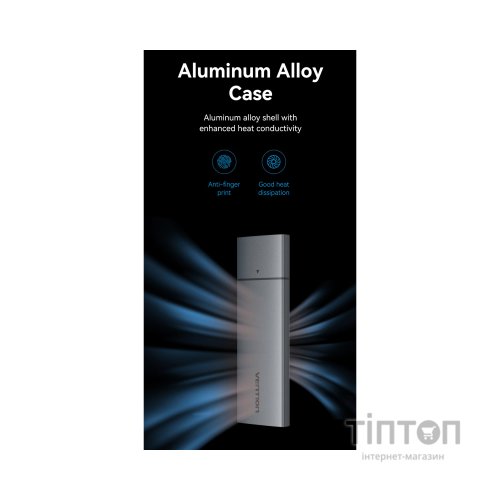 Кишеня зовнішня Vention SSD M.2 (NVME) M-key USB Type-C 3.2 gray (KPGH0)