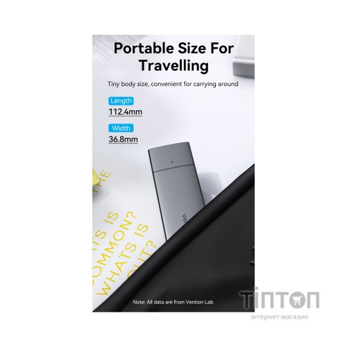 Кишеня зовнішня Vention SSD M.2 (NVME) M-key USB Type-C 3.2 gray (KPGH0)