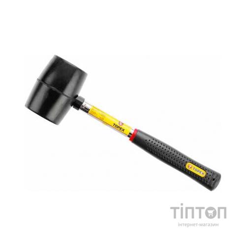 Киянка Topex резиновая 450 г, металева рукоятка (02A305)