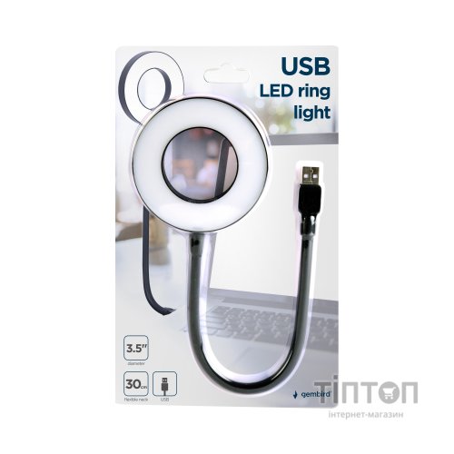 Лампа USB Gembird LED, ring 3.5 inch, 6W (NL-LEDRING-01)