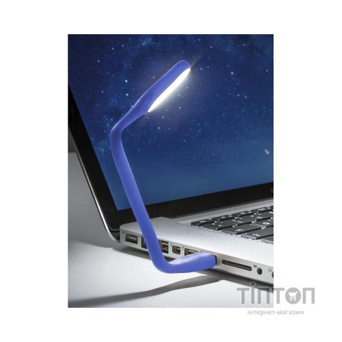 Лампа USB Optima LED, гнучка, синій (UL-001-BLU)