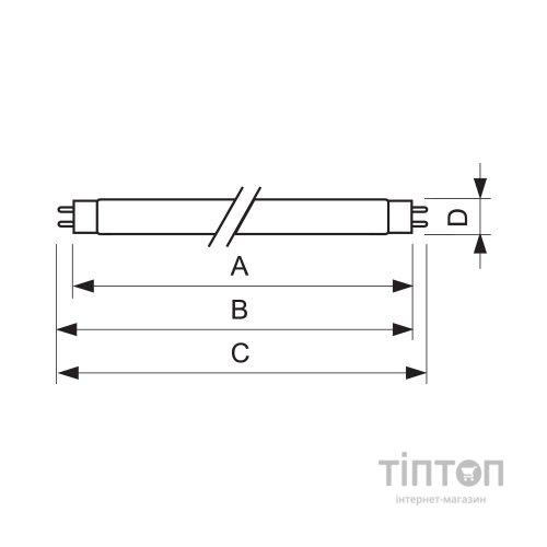 Лампочка PHILIPS TL-D G13 600mm 18W/54-765 1SL/25 (928047305451)