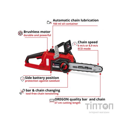 Ланцюгова пила Einhell FORTEXXA 18/30 Li Kit 18V, 4Ah, 30см (4600010K2)