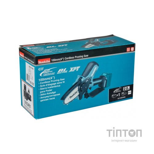 Ланцюгова пила Makita CXT, 12V, 100мм, 2Ah (UC100DWA)