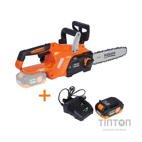 Ланцюгова пила SEQUOIA 20, безщіт. двиг, шина 30 см, АКБ 4 Ач та ЗП, 3.2 кг (SBC2012BS-EV)
