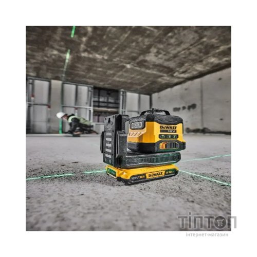 Лазерний нівелір DeWALT 18В XR Li-Ion, зелений промінь, 2Ah, ЗУ, кейс (DCLE34031D1)