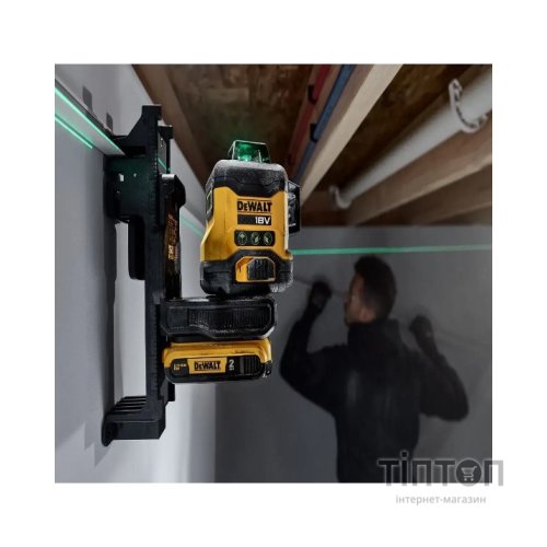 Лазерний нівелір DeWALT 18В XR Li-Ion, зелений промінь, 2Ah, ЗУ, кейс (DCLE34031D1)