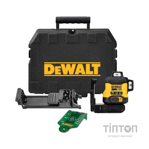 Лазерний нівелір DeWALT 18В XR Li-Ion, зелений промінь, (без АКБ та ЗУ) (DCLE34031N)