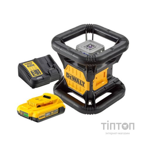 Лазерний нівелір DeWALT ротаційний, 18В XR Li-Ion, зелений промінь, 4.5 кг, 2Ah, ЗУ, кейс (DCE079D1G)