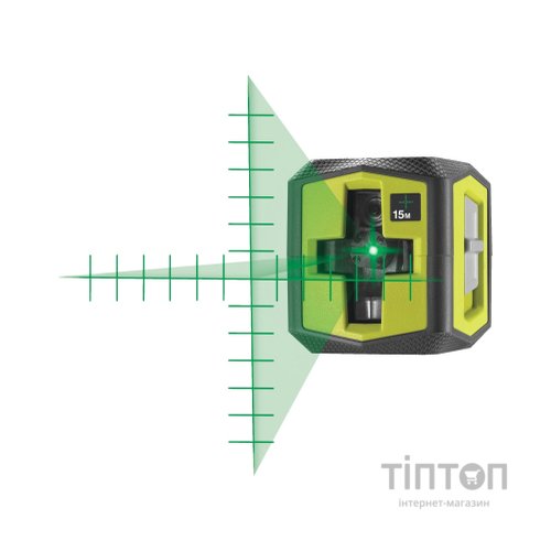 Лазерний нівелір Ryobi RBCLLG2 до 15м ±0.5мм, перехресний зелений, 2хАА 0.4кг (5133005497)